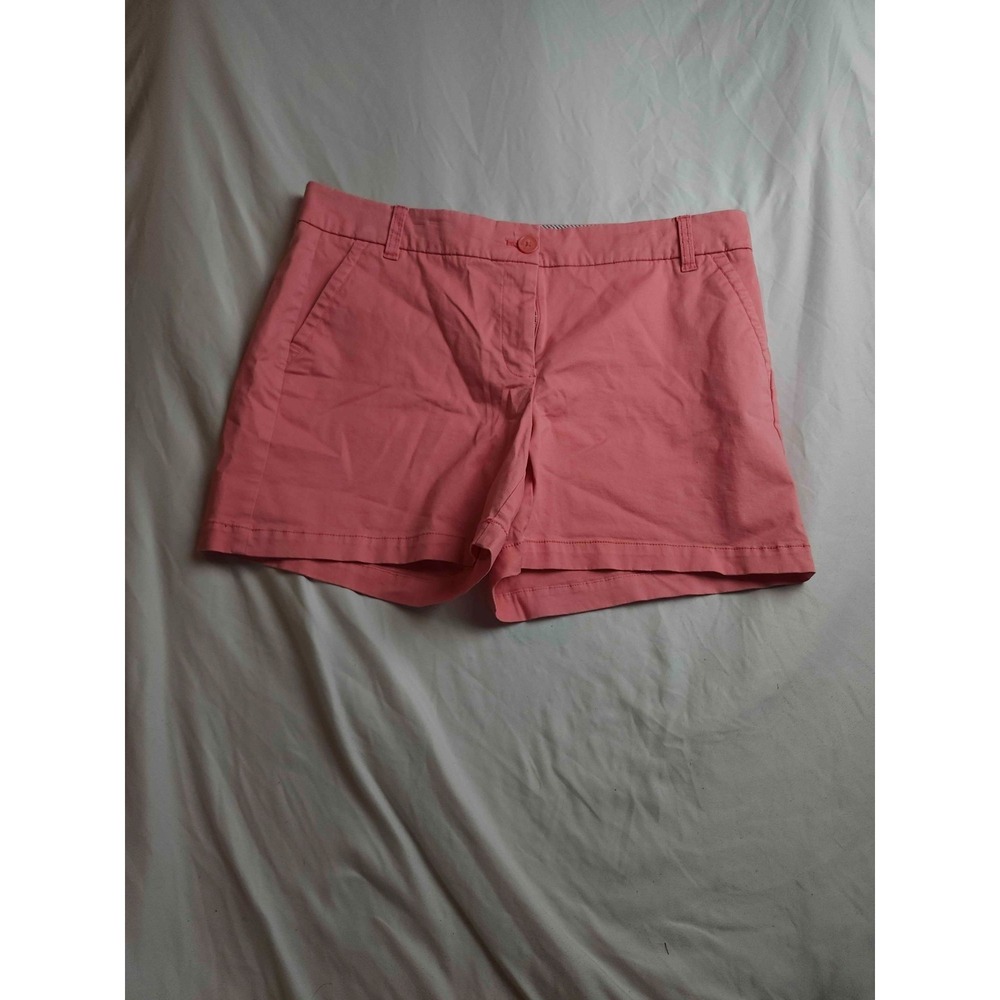 Crown & Ivy Chino Shorts Womens 12 Pink Coastal Grandma Vacation Resortwear
